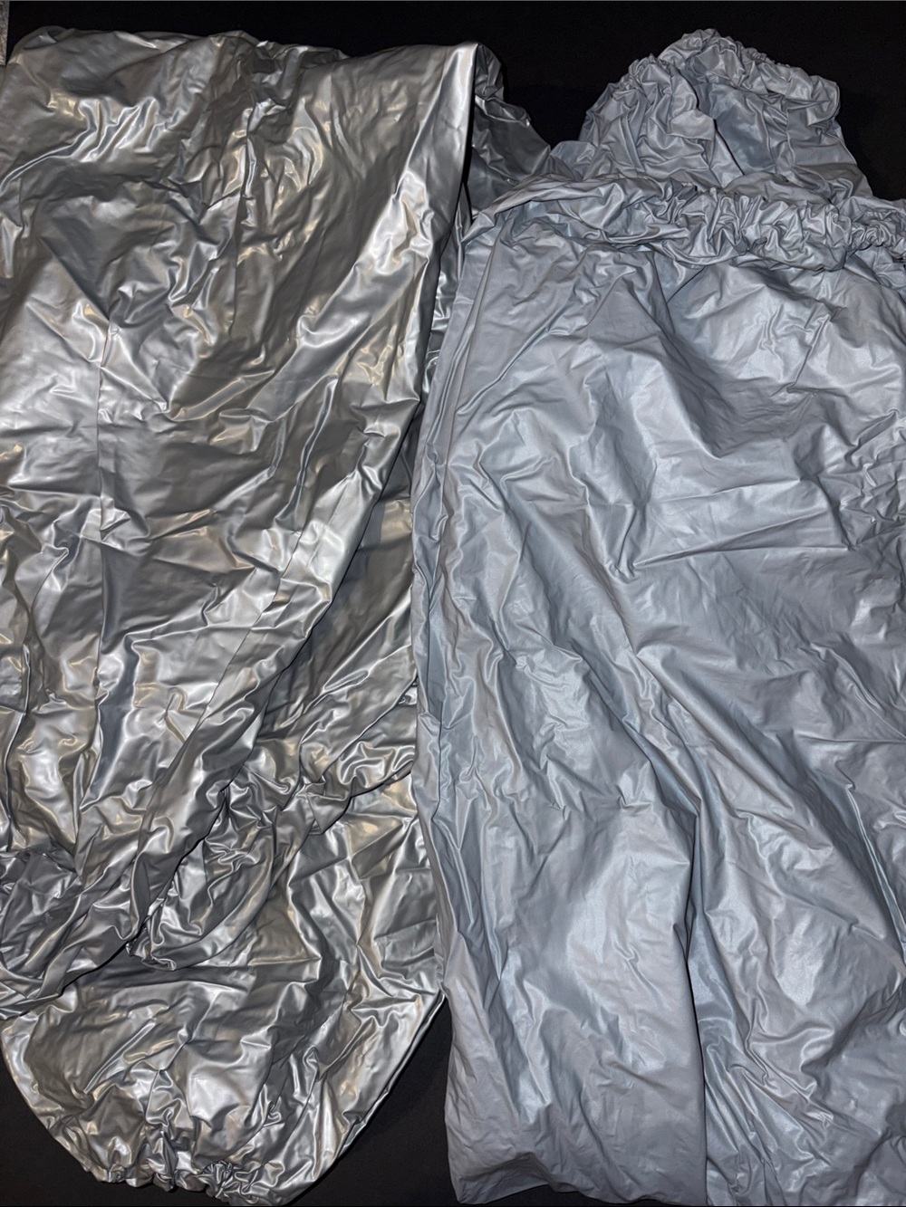 2 pair Sauna pants M/L Silver Elastic-Waist Bottoms
